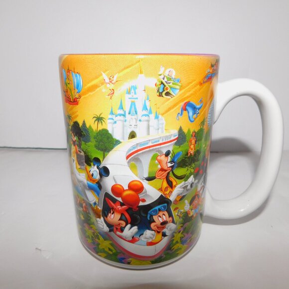 2 Disney World Parks Characters Riding Rides Mugs Grandma & Grandpa Green Purple - Picture 5 of 10
